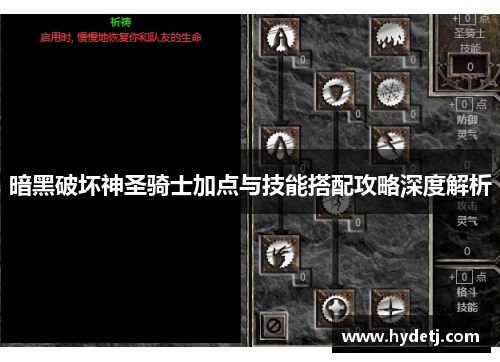 暗黑破坏神圣骑士加点与技能搭配攻略深度解析